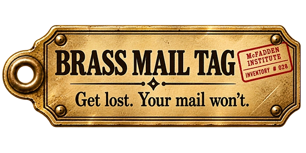 Brass Mail Tag description